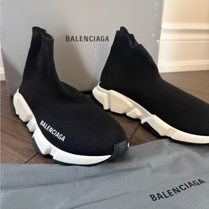 Balenciaga Black Knit Sock Sneakers